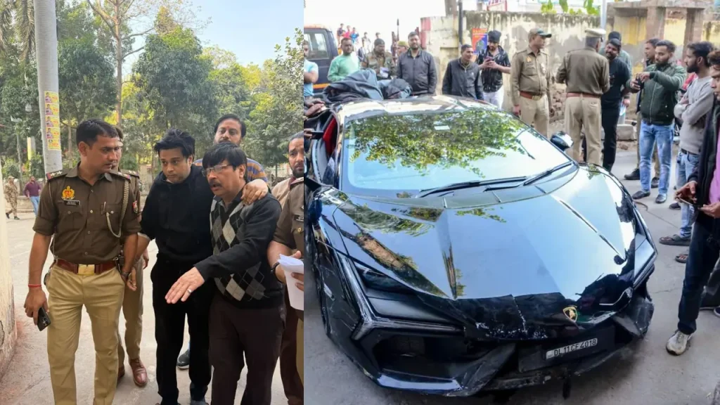 Kanpur lamborghini accident accused tabacco barn s son shivam mishra arrested after 4 days 1770871197483 16